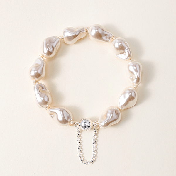 Lunather™ Liquid Light Baroque Crystal Pearl Bracelet