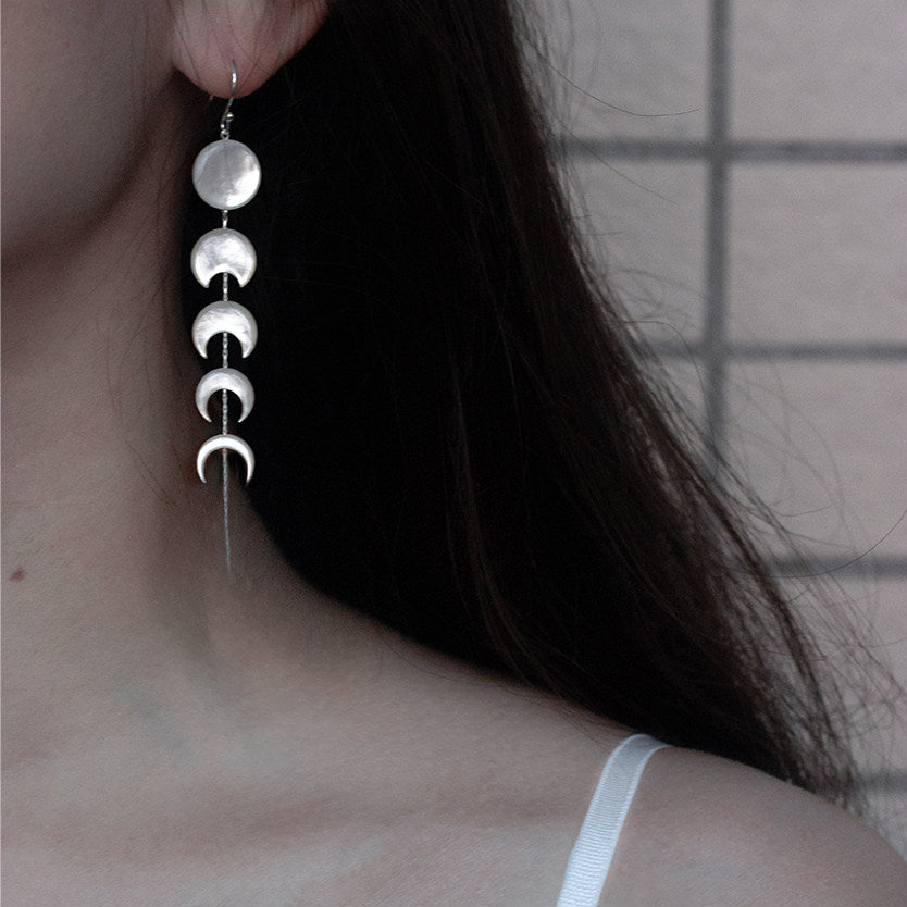 Lunather™ Lunar Phase Natural Pearl & Mother-of-Pearl Earrings