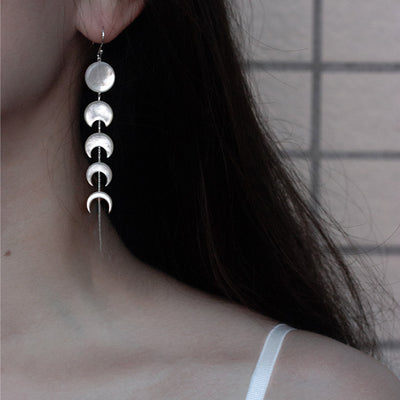 Lunather™ Lunar Phase Natural Pearl & Mother-of-Pearl Earrings