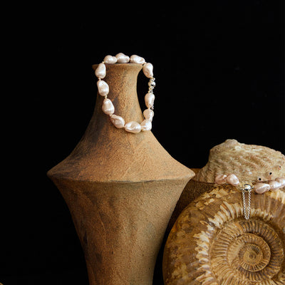 Lunather™ Liquid Light Baroque Crystal Pearl Bracelet