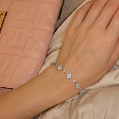 Lunather™ Starlit Clover 6A Cubic Zirconia Bracelet