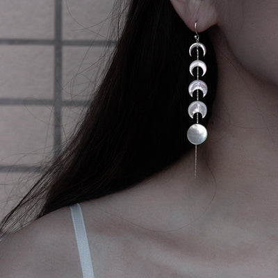 Lunather™ Lunar Phase Natural Pearl & Mother-of-Pearl Earrings