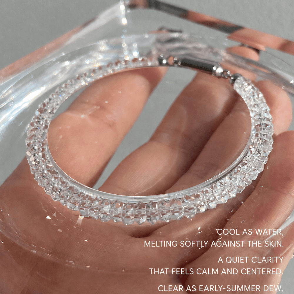 Lunather™ Crushed Ice Clear Quartz Bracelet
