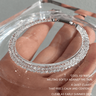 Lunather™ Crushed Ice Clear Quartz Bracelet