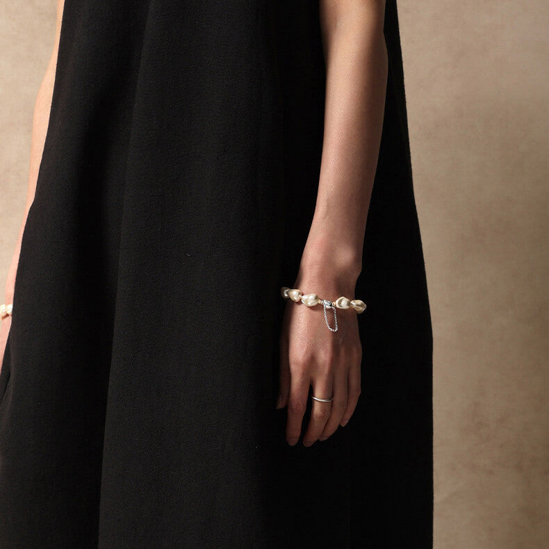 Lunather™ Liquid Light Baroque Crystal Pearl Bracelet