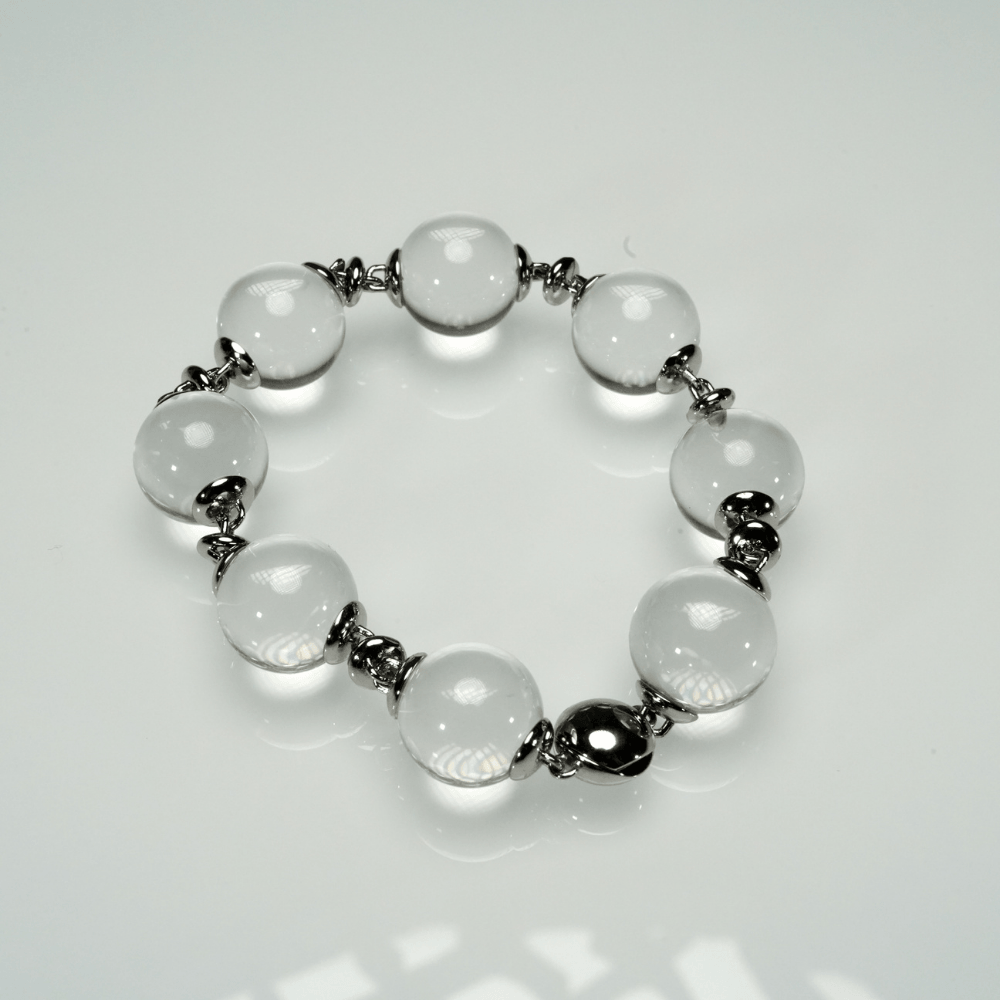 Lunather™ Floating Bubble Clear Quartz Bracelet