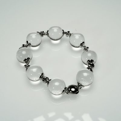 Lunather™ Floating Bubble Clear Quartz Bracelet