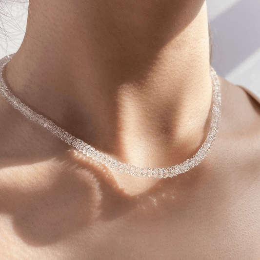 Lunather™ Crushed Ice Clear Quartz Necklace