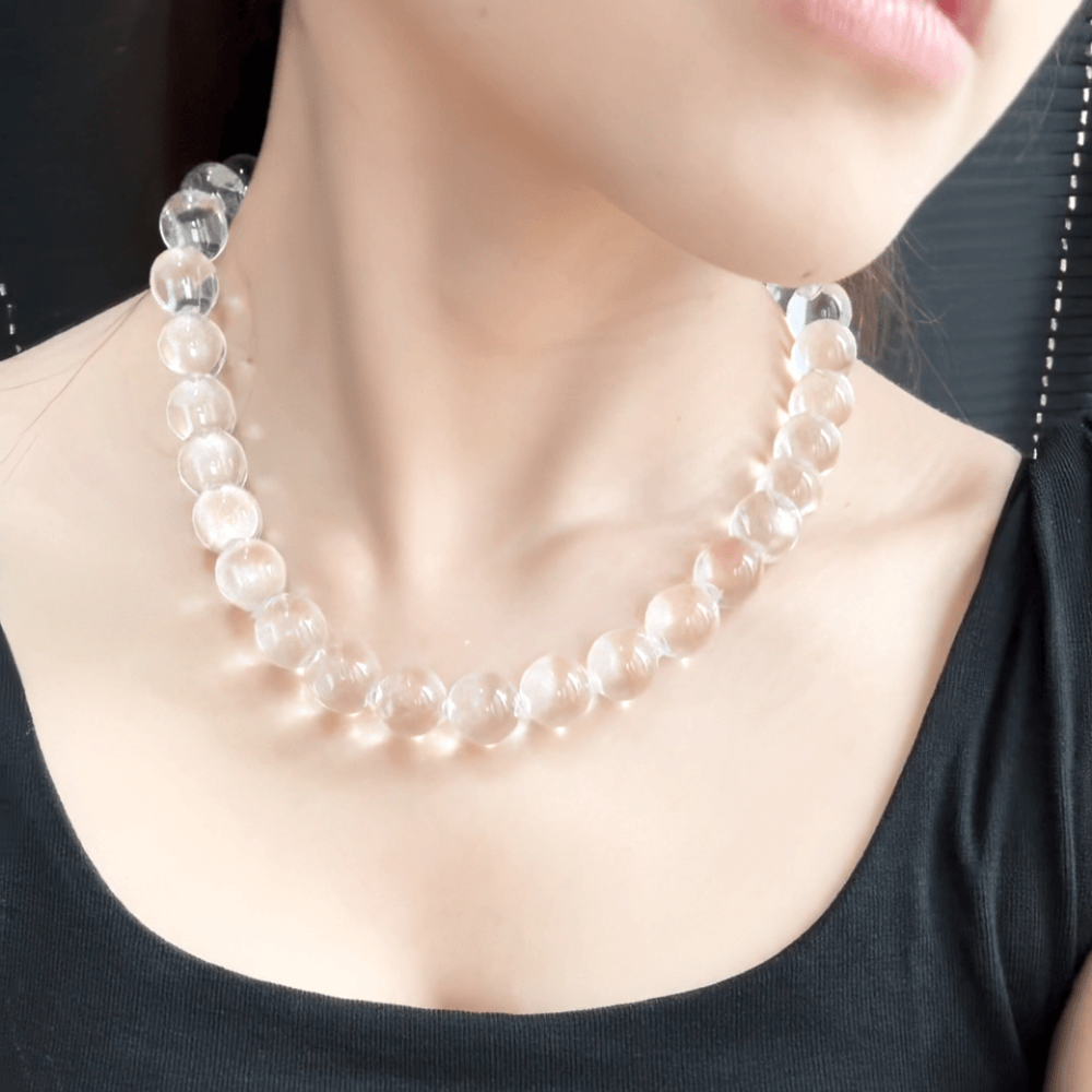 Lunather™ Water Bubble Clear Quartz Necklace
