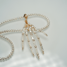 Lunather™ Poseable Pearl Skeleton Hand Necklace