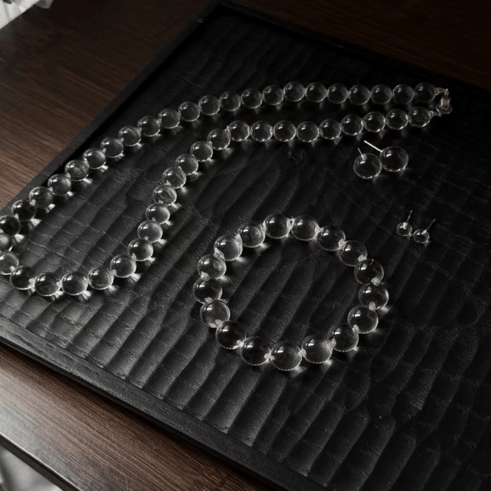 Water Bubble Clear Quartz Necklace