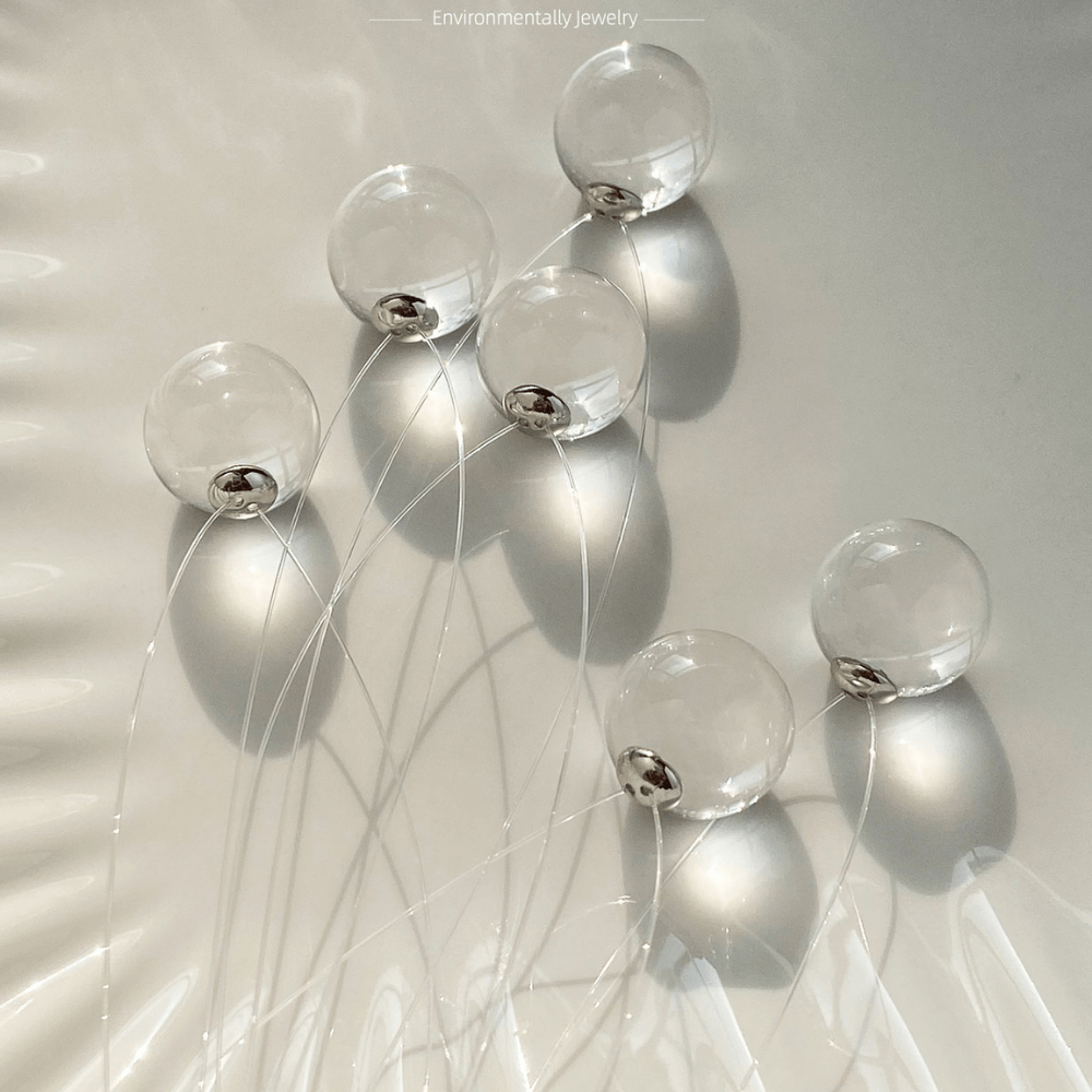 Lunather™ Invisible Floating Bubble Clear Quartz Necklace