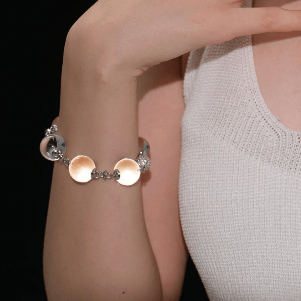 Lunather™ Floating Bubble Clear Quartz Bracelet
