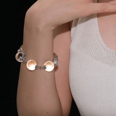 Lunather™ Floating Bubble Clear Quartz Bracelet