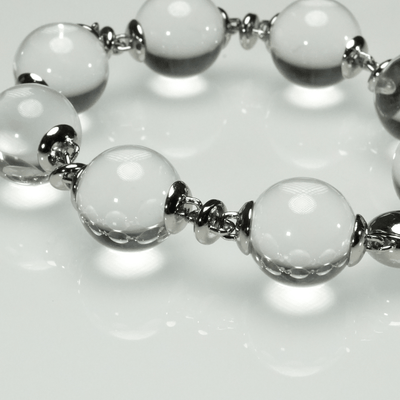Lunather™ Floating Bubble Clear Quartz Bracelet