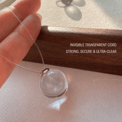 Lunather™ Invisible Floating Bubble Clear Quartz Necklace