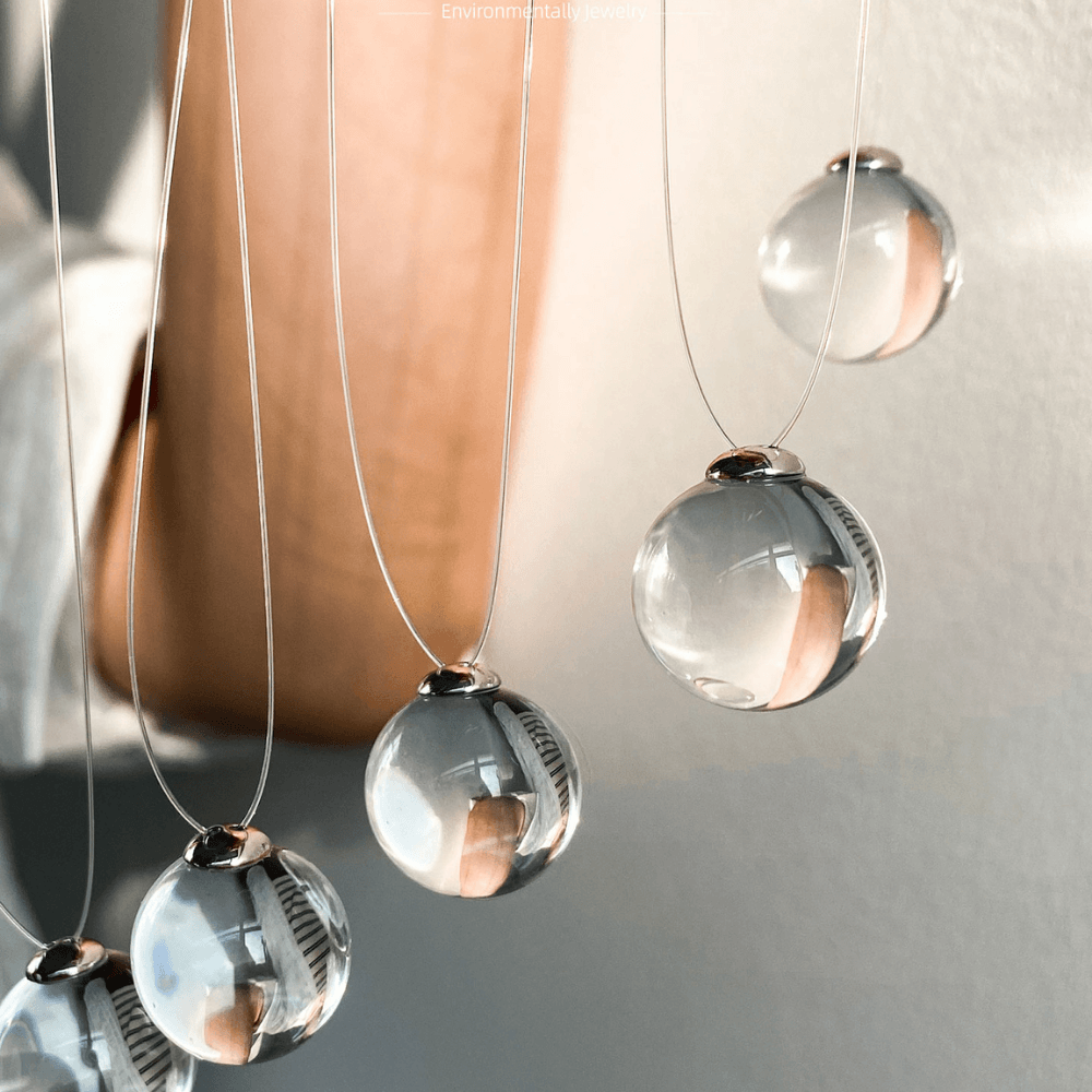 Lunather™ Invisible Floating Bubble Clear Quartz Necklace