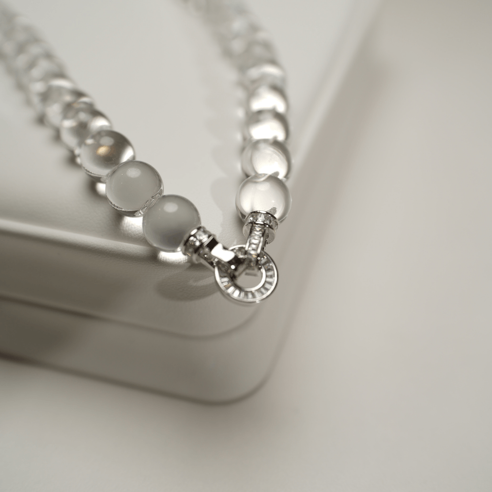 Lunather™ Water Bubble Clear Quartz Necklace
