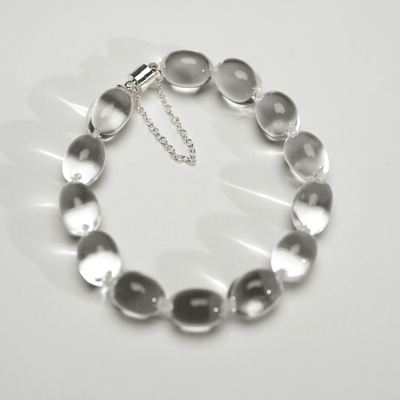 Lunather™ Jelly Bean Clear Quartz Bracelet