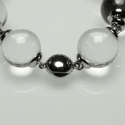 Lunather™ Floating Bubble Clear Quartz Bracelet