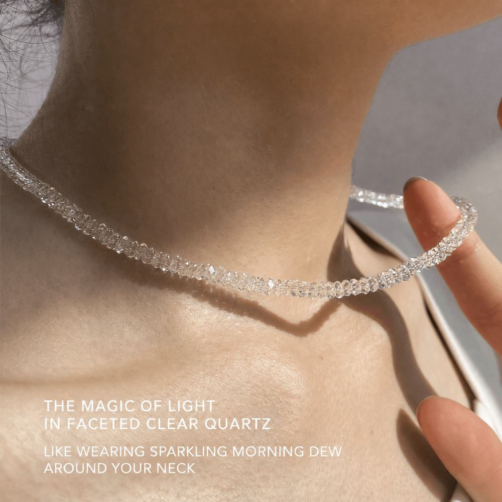 Lunather™ Crushed Ice Clear Quartz Necklace