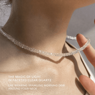Lunather™ Crushed Ice Clear Quartz Necklace