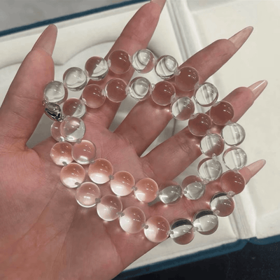 Water Bubble Clear Quartz Necklace