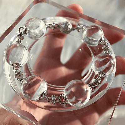 Lunather™ Floating Bubble Clear Quartz Bracelet