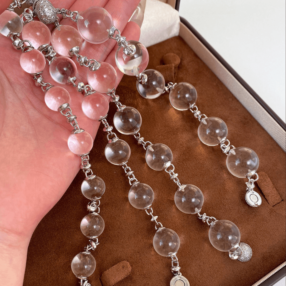 Lunather™ Floating Bubble Clear Quartz Bracelet