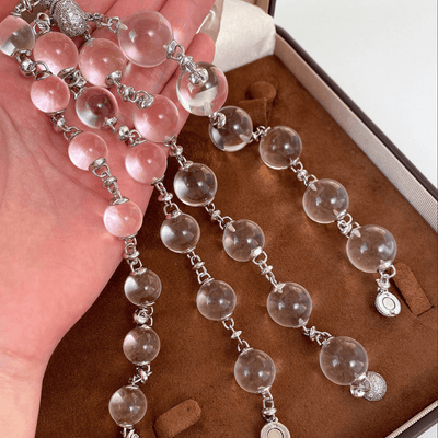 Lunather™ Floating Bubble Clear Quartz Bracelet
