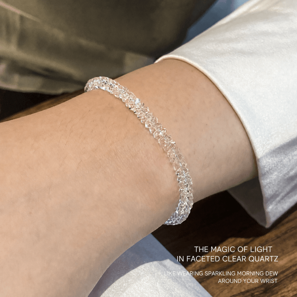 Lunather™ Crushed Ice Clear Quartz Bracelet