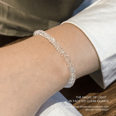 Lunather™ Crushed Ice Clear Quartz Bracelet