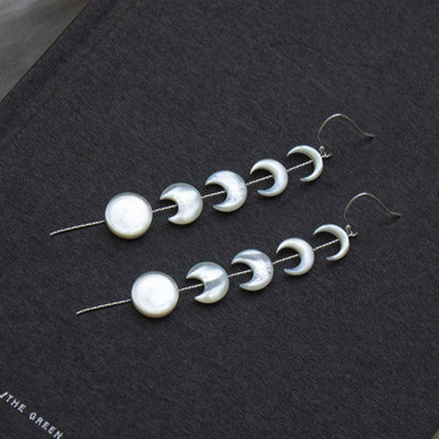 Lunather™ Lunar Phase Natural Pearl & Mother-of-Pearl Earrings