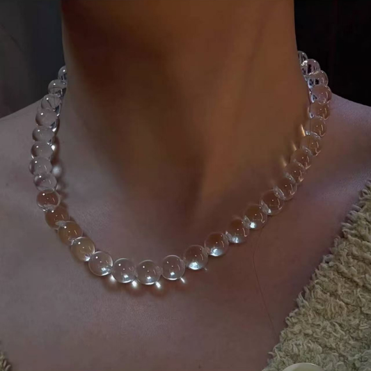Lunather™ Water Bubble Clear Quartz Necklace