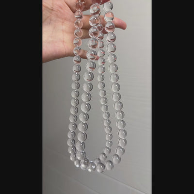 Water Bubble Clear Quartz Necklace